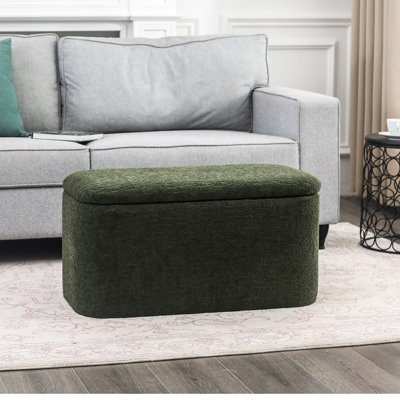Repose-pieds rectangulaire en velours avec repose-pieds