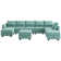 U shaped Modular Sectional Grey Sectional Sofa with Chaise