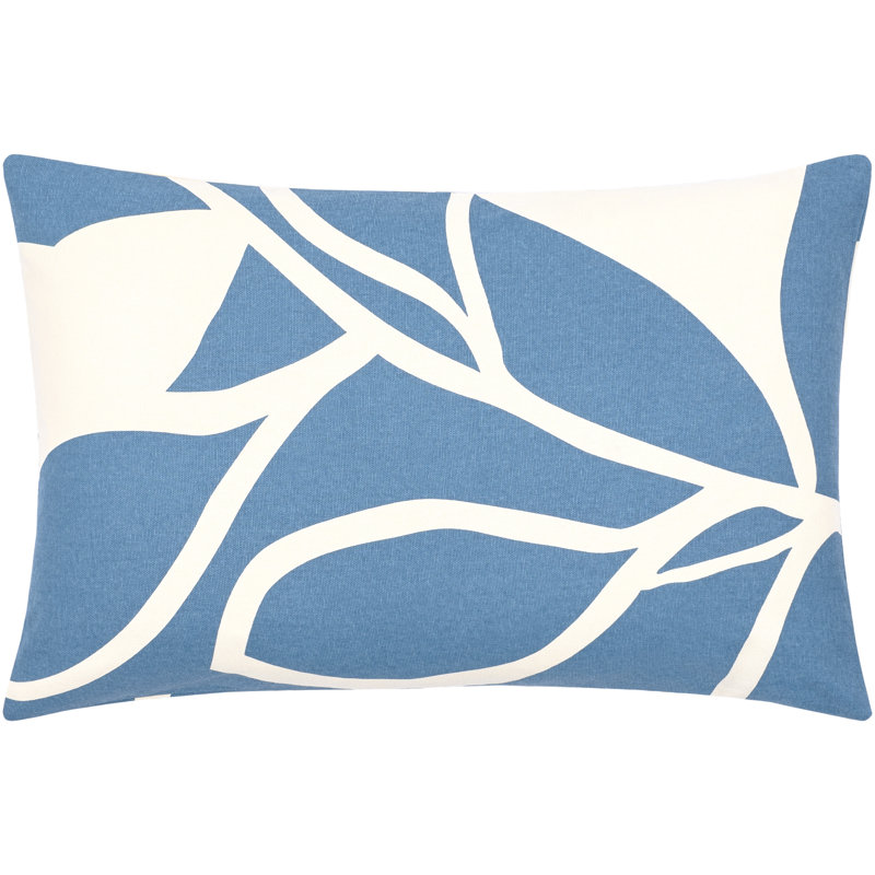 Coussin Natur C, 20 po x 20 po, Bleu foncé / beige
