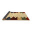 Tapis beige/rouge/vert contemporaine-491639376