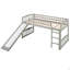 Lit mezzanine simple avec glissoire et échelle-124917943