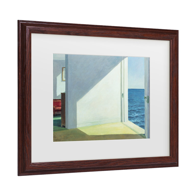 Art encadré mat par Edward Hopper, Brun, H 13,75 po x l 16,75 po x P 0,75 po