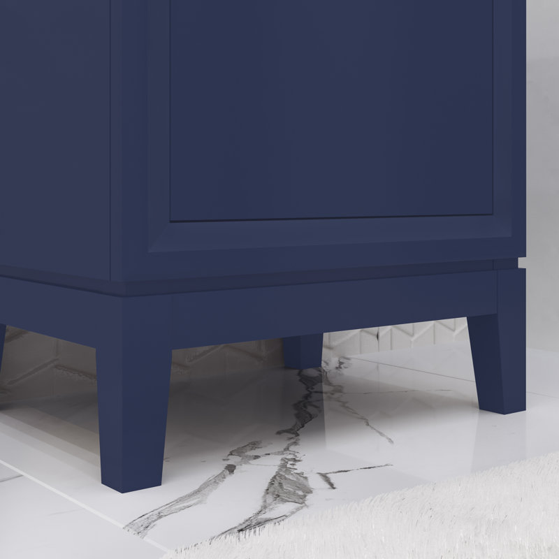 Ensemble de meuble-lavabo simple 21 po Finkbeiner, Bleu monarque, Doré