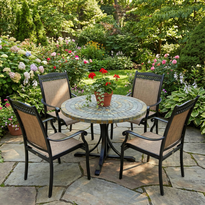 4 - Person Patio Dining Set with ROUND Table