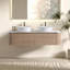 Meuble-lavabo mural 60 po avec double lavabo en céramique et porte-serviettes gratuit-132207708-132207710-132207712