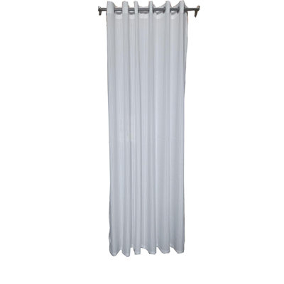 Panneau de rideau simple rayé avec œillets