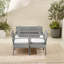 Ensemble de chaises et de table basse en rotin PE pour 4 personnes Kellsey - Jardin et patios