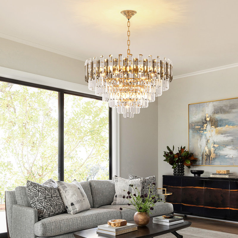 Nacomia 8 - Light Iron Dimmable Chandelier, 17.71" H x 31.49" W x 31.49" D