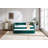 Twin Size Upholstered Daybed With Trundle,USB Port ,Side Pockets,Velvet Daybed With Button On Back And Piping On Waved Shape Arms For Bedroom Guest Room-199445465-199445468