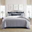 Walker Ticking Stripe Indigo/Ivory Cotton Duvet Cover Set-1234923194