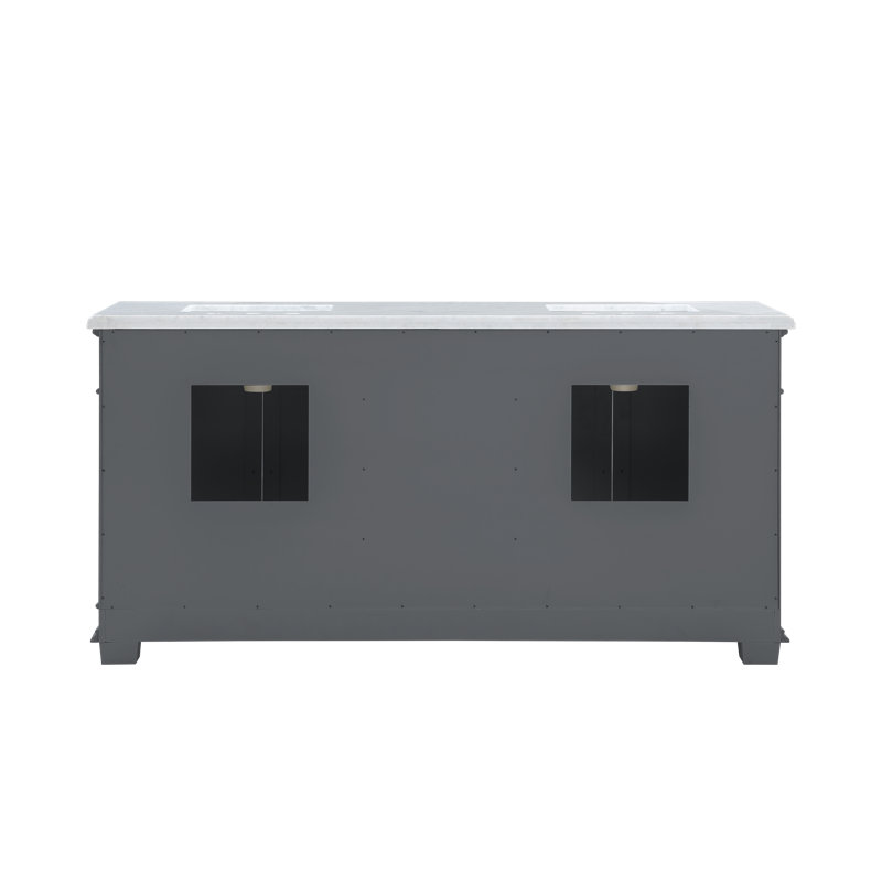 Claridge 72" Double Bathroom Vanity Set, Gray