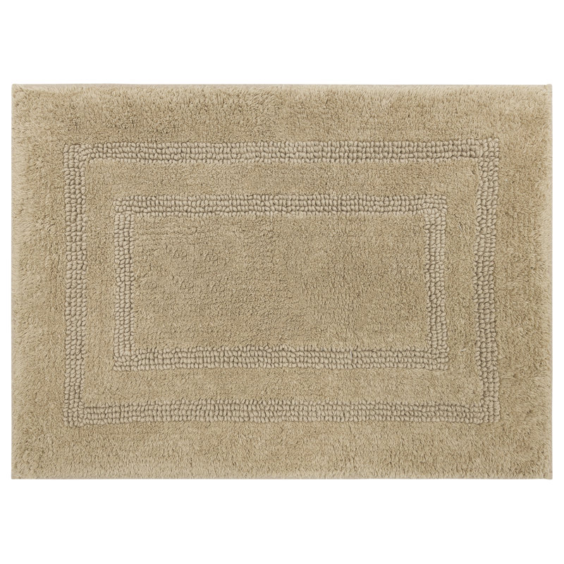Kail Plush Stain/Fade Resistant Machine Washable Bath Mat, 27" W x 45" L, Taupe