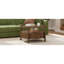 Table basse ronde en bois massif avec plateau de rangement en verre