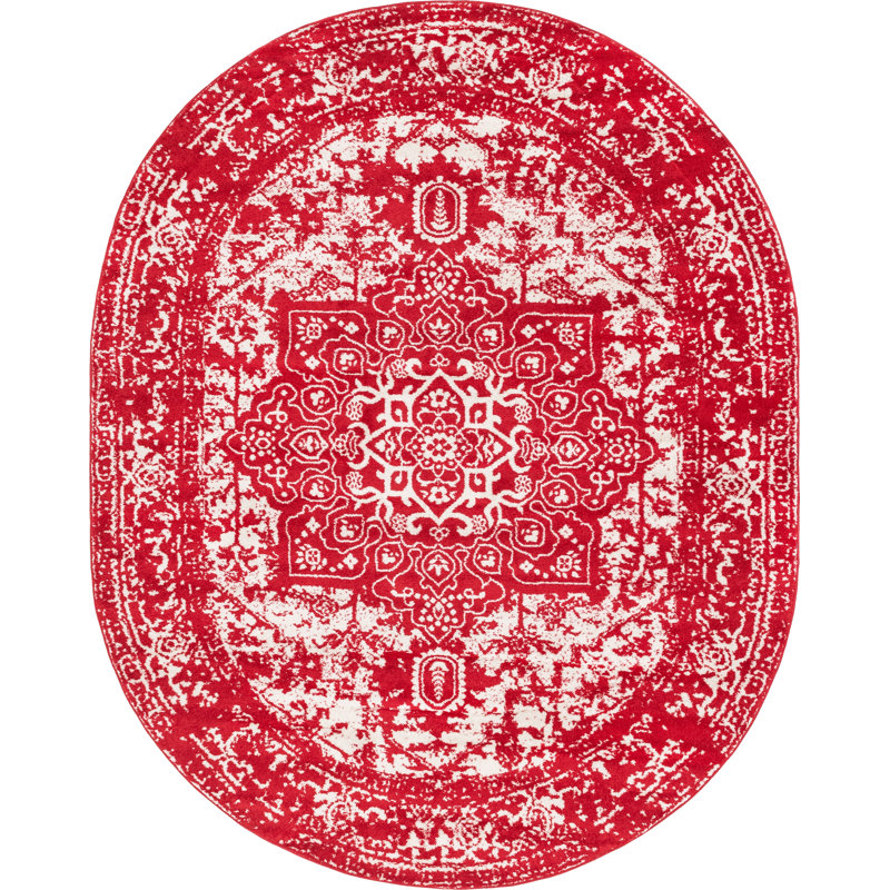 Oriental Area Rug, Oval 239 x 305cm