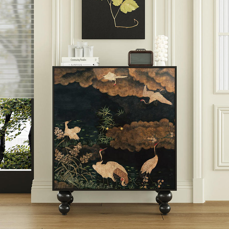 Armoire de rangement rétro style chinois-français