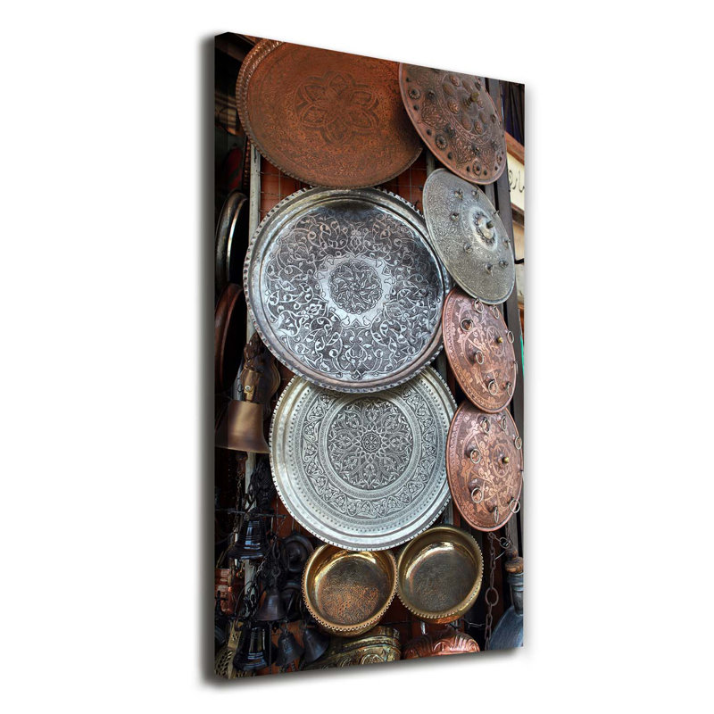 Bazaar In Damascus - Wrapped Canvas Print