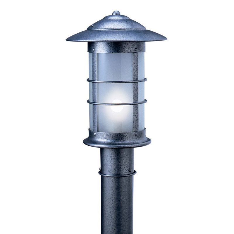 Antique Brass Outdoor Lantern with White Opalescent Glass