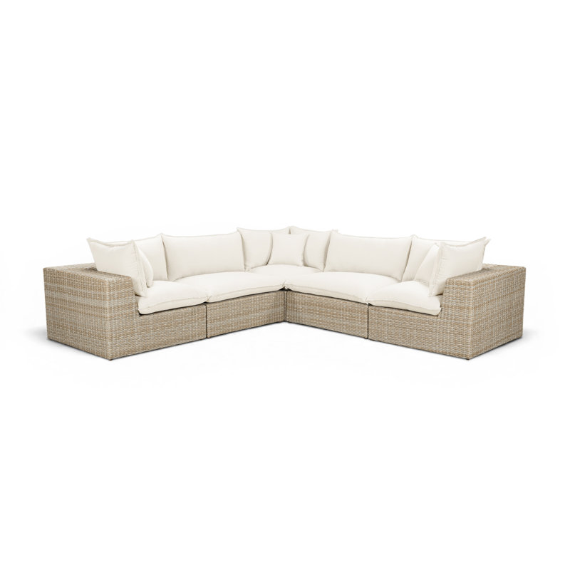 Canapé modulaire d'extérieur Cali Natural Performance, 4, Non