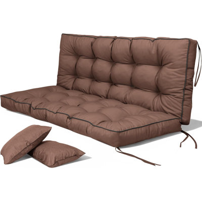 Porch Swing Cushions, Waterproof & Fade Resistant Outdoor Swing Cushion 70 Inch, Swing Cushions 3 Seater Replacement For Outdoor Furniture, Patio, Garden (Brown, 70 X 40 Inch)