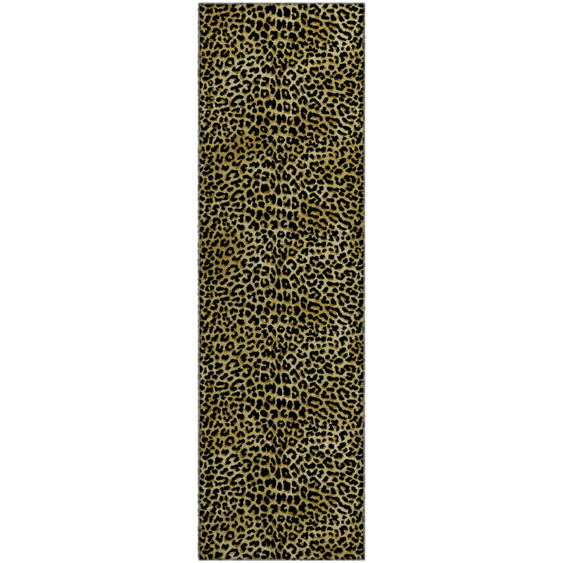 Premium Machine Washable Kishonna AMF43 Gilded Rug, Runner 2'3" x 7'6"