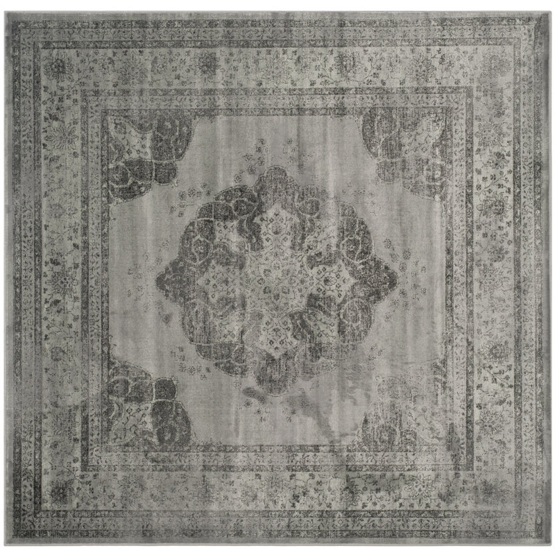 Golub Oriental Gray Area Rug, Square 8'