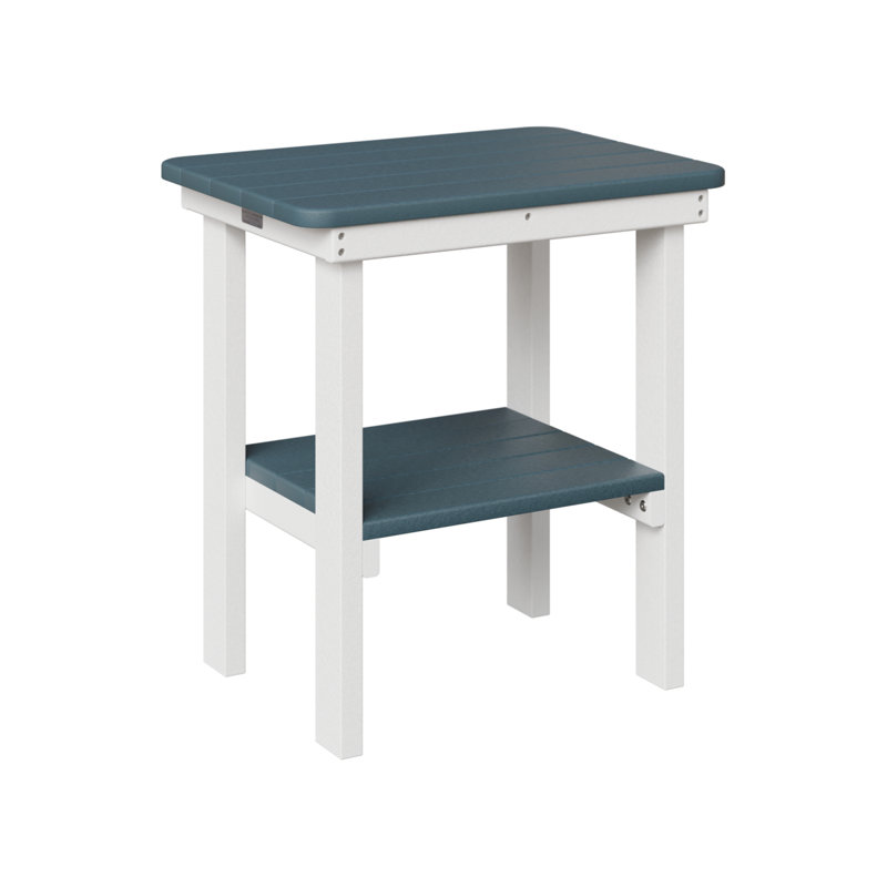 Table de bout rectangulaire Berlin Gardens, Ardoise / blanc, H 22 po x l 15 po x P 20,5 po