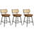 Swivel Upholstered Counter Stools With Rattan Back-970377916-970377912