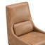 Chaise rembourrée en similicuir Josman avec pieds en bois massif-125124709