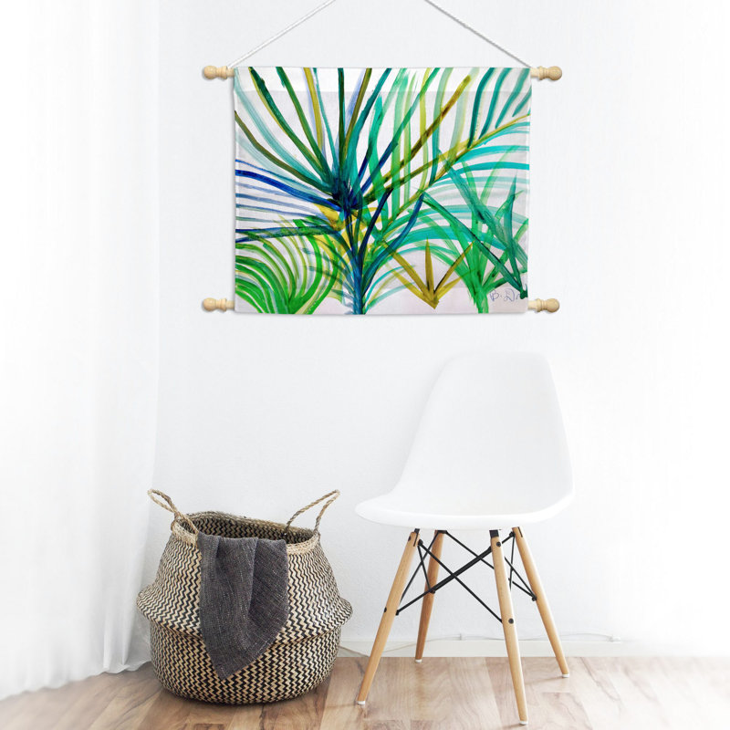 Suspension en polyester bleu sarcelle