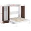 Lit escamotable mural avec placard, tiroirs et table encastrée Murphy-1610950749