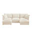 Canapé modulaire à assise profonde en chenille, canapé modulaire 3 places, chenille, Elegant Living