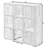 White 9-Cube Wooden Storage Organizer with 5 Enclosed Cabinet Doors and 4 Open Shelves, Freestanding Cubby Bookcase for Bedroom, Living Room, Office, Closet, or Playroom-1191076448