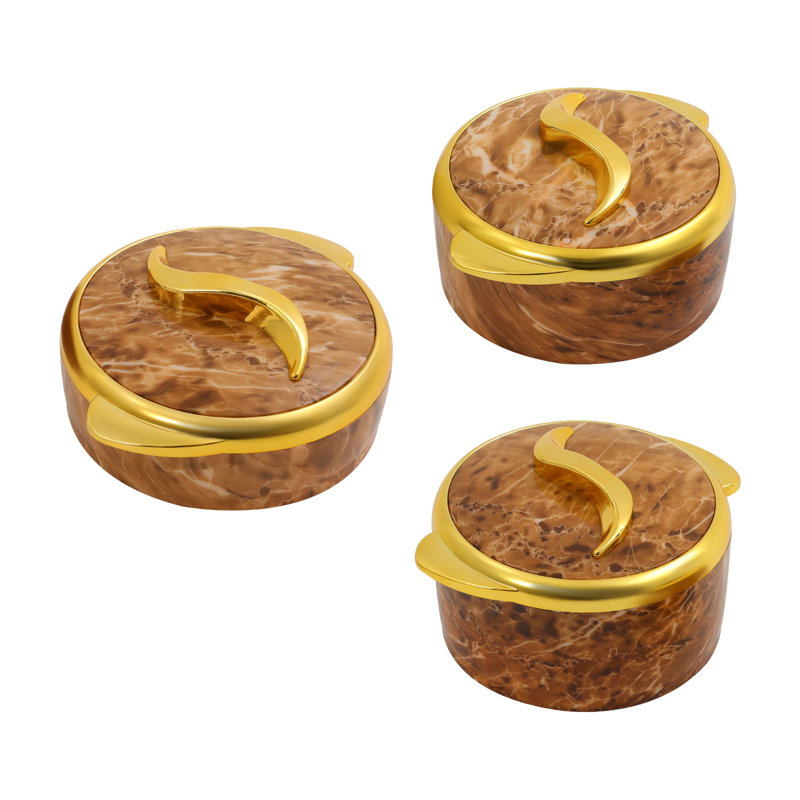 Ensemble 3 pièces de vaisselle thermique avec couvercles, contenant de rangement des aliments, pots à nourriture isolés