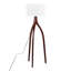 Lampe sur pied contemporaine en bois avec abat-jour en lin Wishbone-118635078