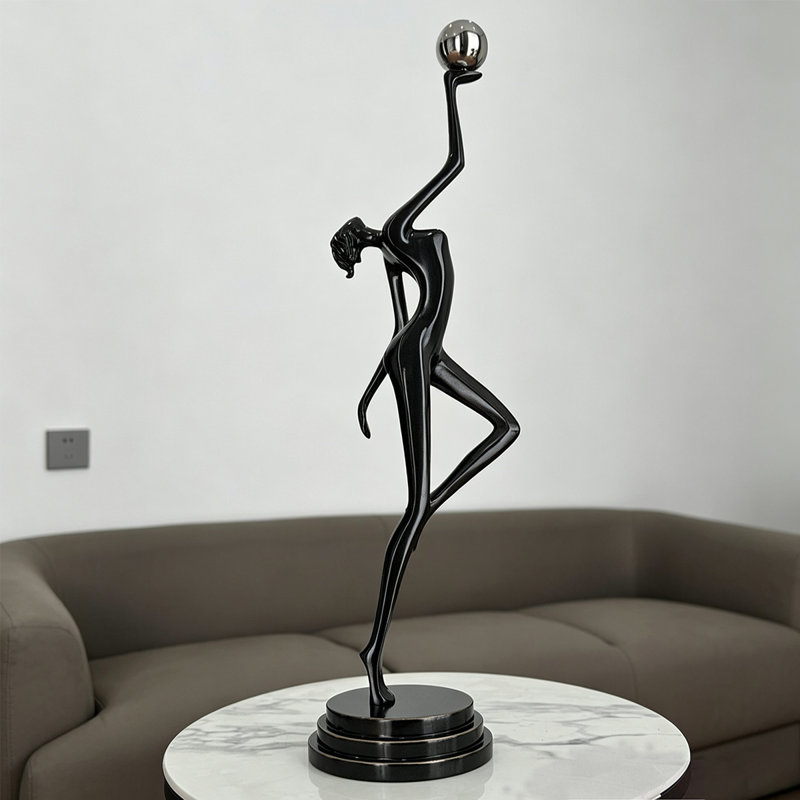 Noir, argent, forme libre, acier, verre, acier inoxydable, objet décoratif en bois manufacturé