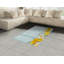 Tapis décoratif à longues fibres en fibre de polyester jaune à haute densité-42031133