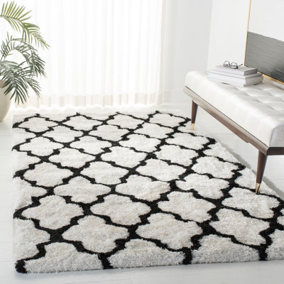 Tapis à poils longs touffeté à la main Rozanne