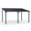Galvanized Steel Patio Pergola Wall-Mounted With Sloping Roof-105706295