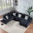 [VIDEO Provided] [New] 110*85" Modern U Shape Sectional Sofa