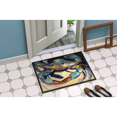 Tapis de porte d’intérieur anti-dérapant crabe