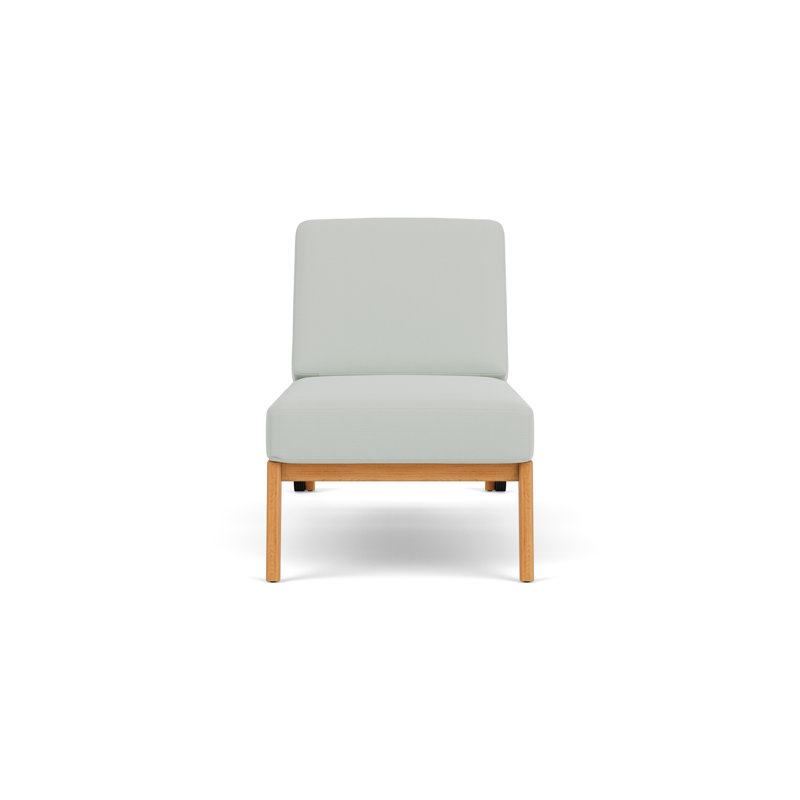 Alpine Outdoor Teak Chaise Lounge, Callen Celadon