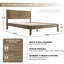 Structure de lit en bois massif Squaro Mid-Century-571626685-571626682