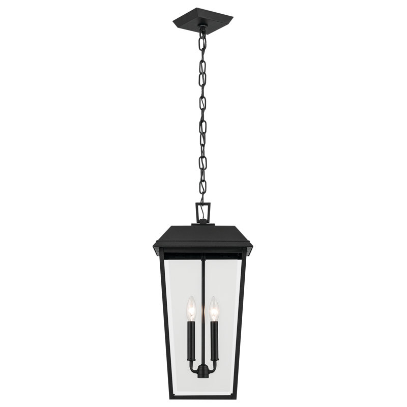 Cagan 2 - Light Outdoor Hanging Lantern, Textured Black
