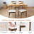 Solid Wood Dining Chairs With Curved Wide Backrest, Farmhouse Kitchen Side Chairs-999225193