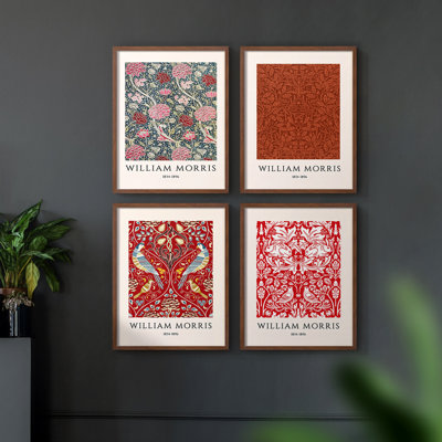William Morris XVI Framed Print - Set of 4