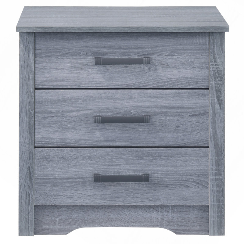 Contemporary Grey Nightstand, Grey