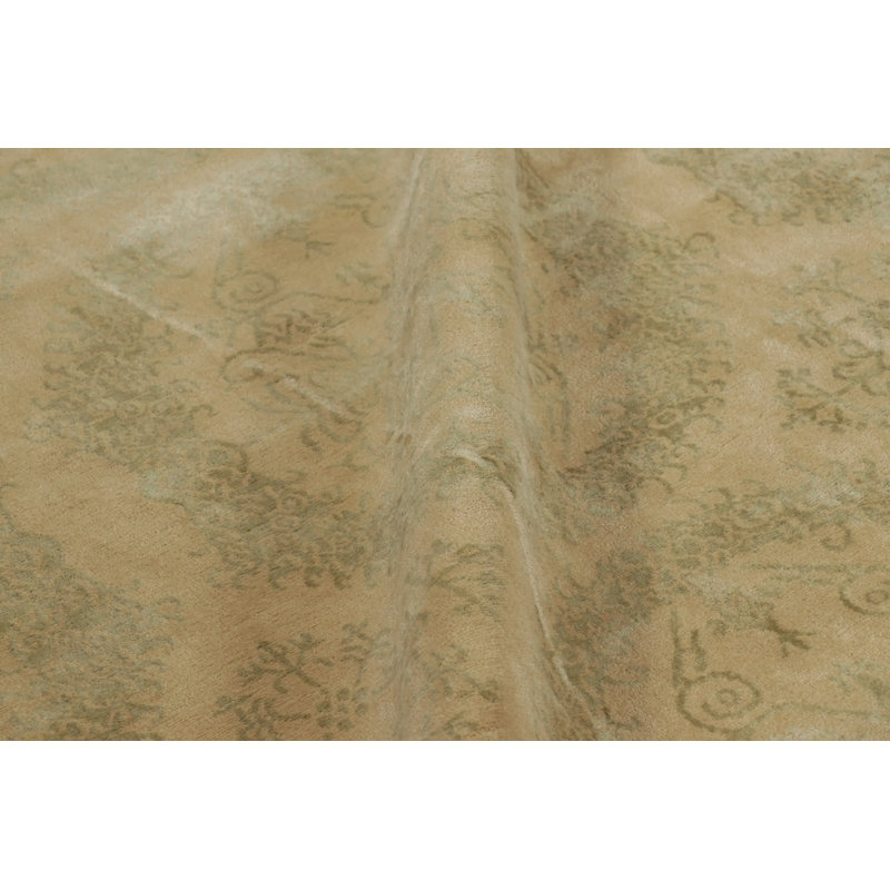 Rug & Kilim’S European Style Rug In Gold With Floral Medallions “Catana”