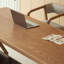 Bureau rectangulaire en bois massif noyer clair-1577230023
