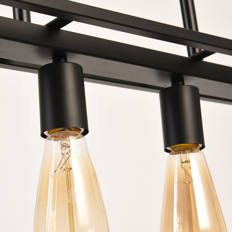 Elutheria 4 - Light Matte Black Kitchen Island Pendant