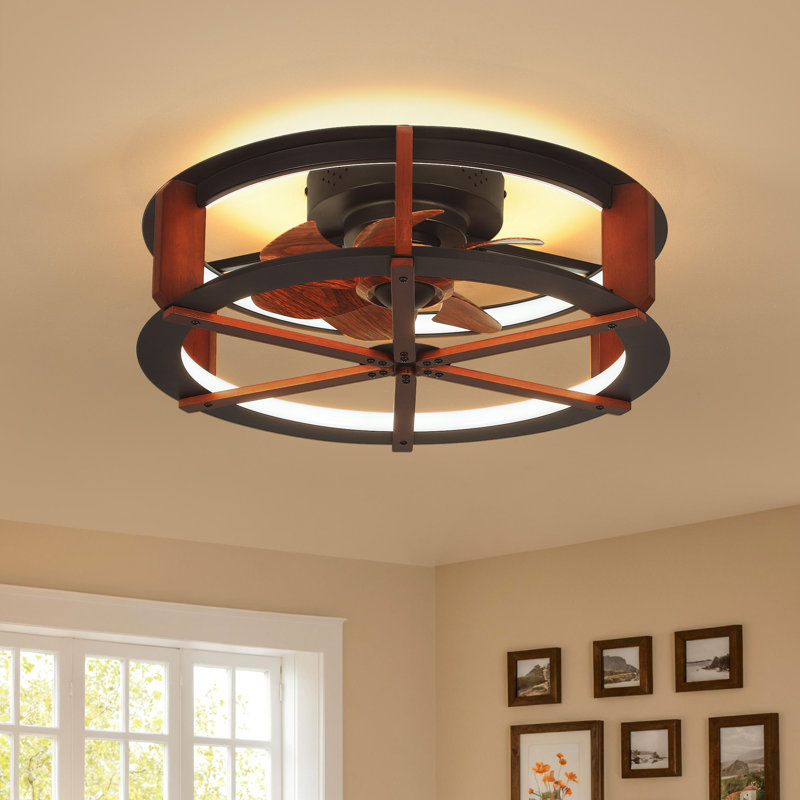 Ventilateur de plafond à intensité variable 18,9 "avec ensemble d'éclairage DEL et télécommande Karlena